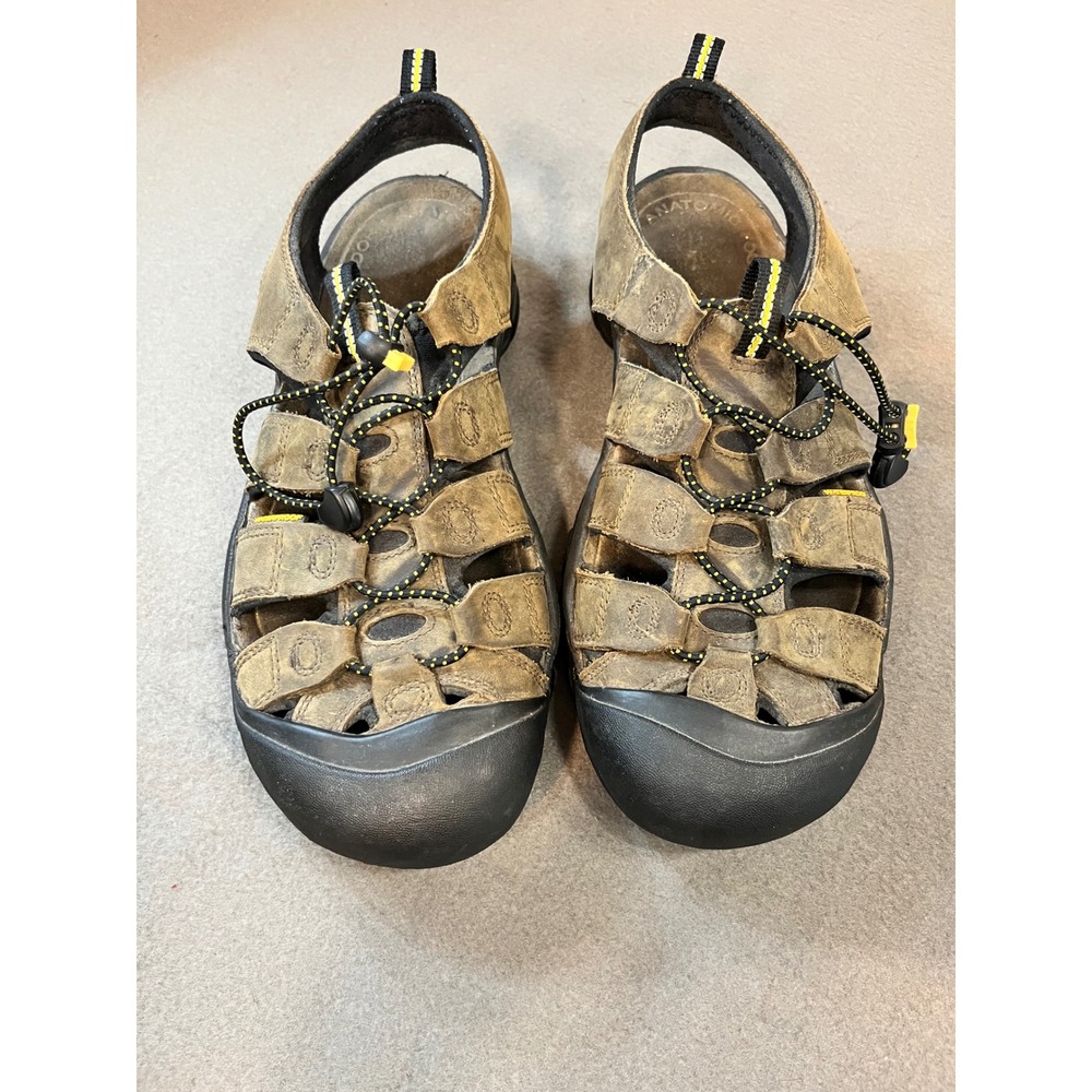 Keen Mens 11.5 Newport Sandals Leather Waterproof Brown Hiking Closed Toe